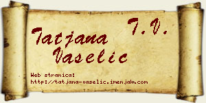 Tatjana Vaselić vizit kartica